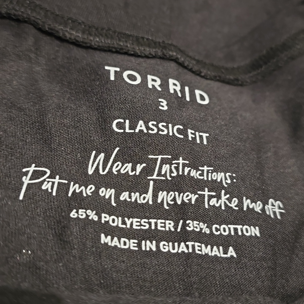 Torrid - "Drinks Well with Others" Classic Fit Signature Jersey Tee, Deep Black  - Picture 8 of 14